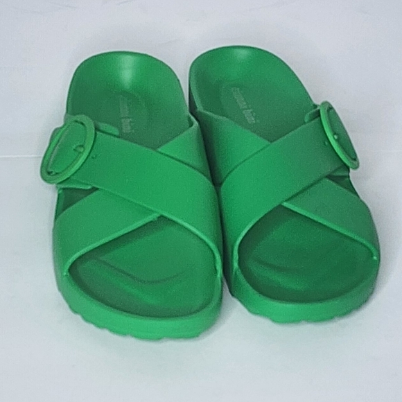 Gianni Bini Sunnyszn Green Crossband EVA Pool Slides Sandal - Picture 2 of 6